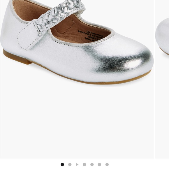 Silver Kids' Old Soles Mary Jane Shoes sz 23 - Picture 1 of 9